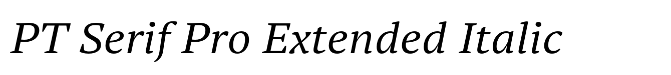 PT Serif Pro Extended Italic